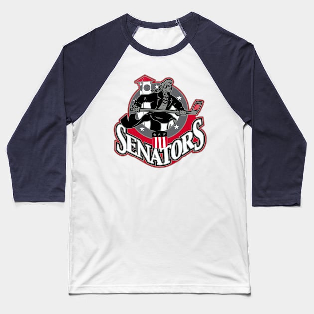 Senators Hockey Logo Baseball T-Shirt by DavesTees